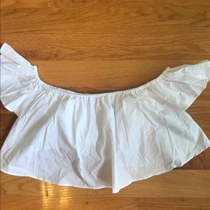 Zara White Summer Crop Top